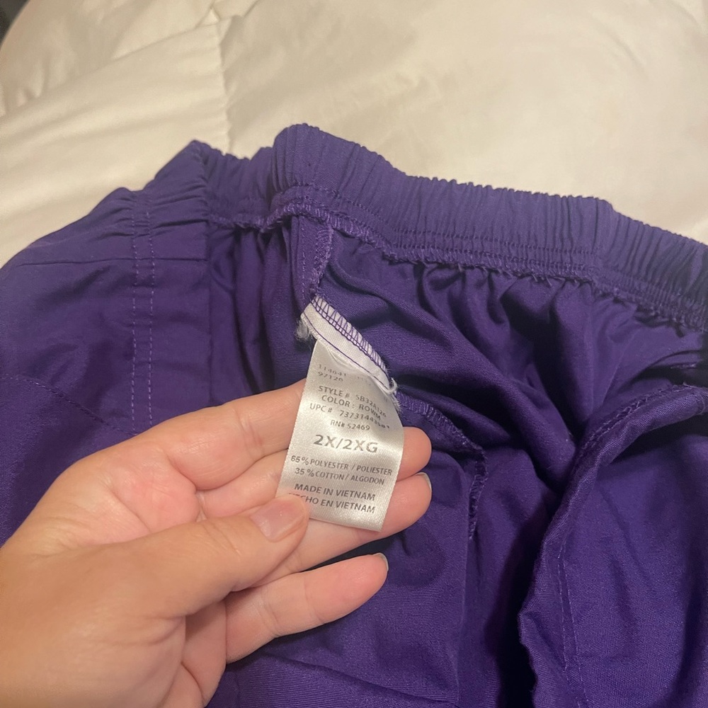 Purple scrub pants